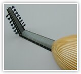 Duiffopruchar 8 courses lute detail of body and neck joint